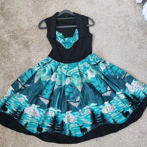 Rockabilly dress with Alaska print (S/M)
